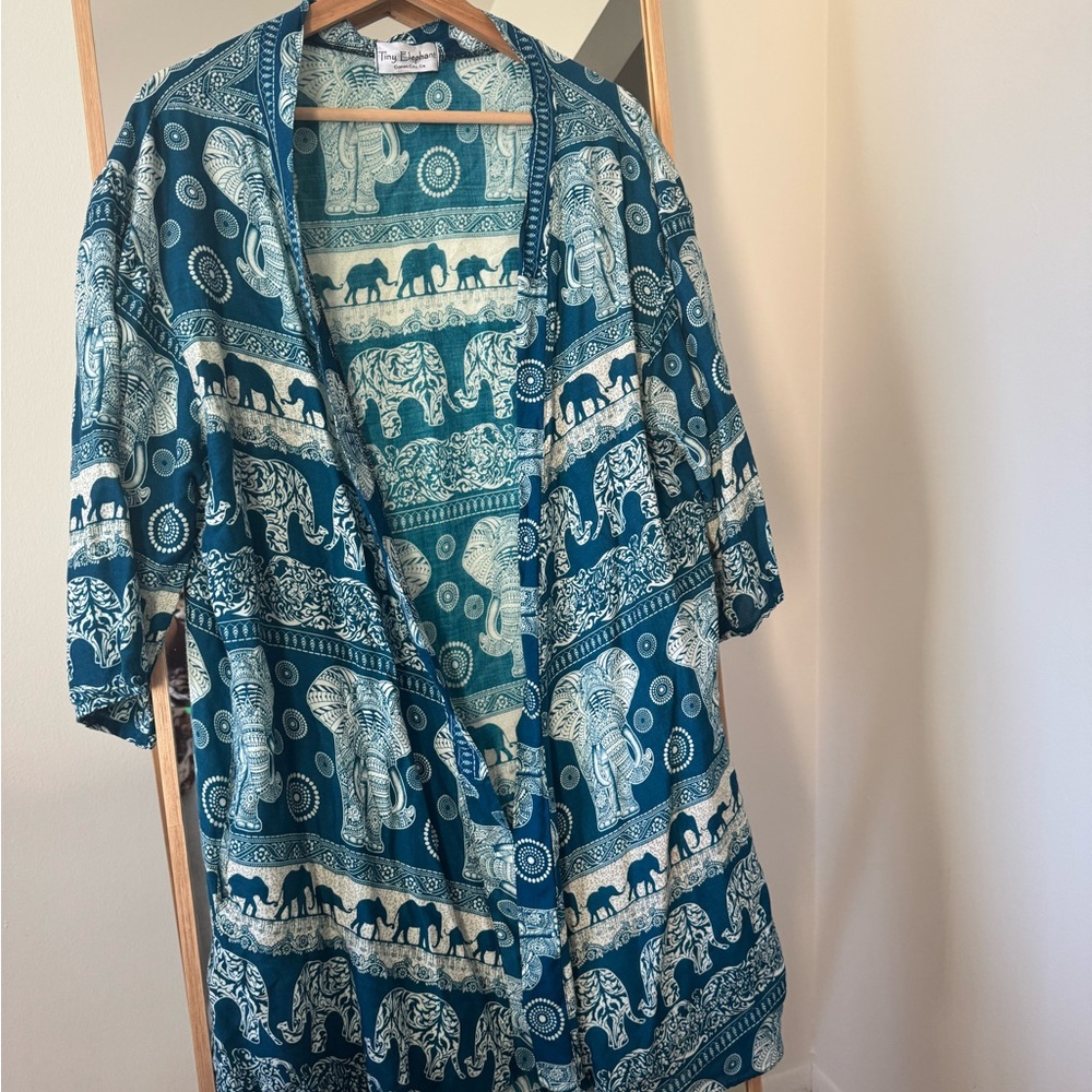 Tiny Elephant Women's Kimono One Size